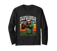 My Golf Game is Like Sasquatch Retro Golf Joke Long Sleeve T-Shirt