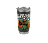 My Golf Game is Like Sasquatch Retro Golf Joke Stainless Steel Insulated Tumbler