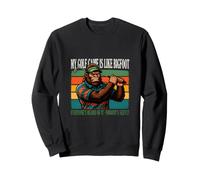 My Golf Game Is Like Sasquatch Retro Golf Joke Sweatshirt