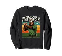 My Golf Game Is Like Sasquatch Retro Golf Joke Sweatshirt