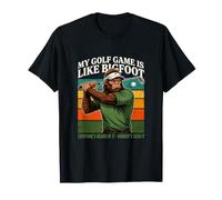 My Golf Game is Like Sasquatch Retro Golf Joke T-Shirt