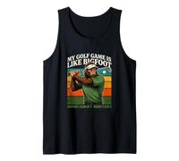 My Golf Game is Like Sasquatch Retro Golf Joke Tank Top