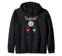 My Good Luck is Calling Funny Good Luck Meme Zip Hoodie