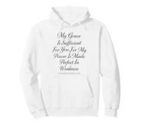 My Grace Is Sufficient For You Made Perfect 2 Corinthians 12 Pullover Hoodie