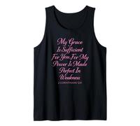 My Grace is Sufficient for You Made Perfect 2 Corinthians 12 Tank Top