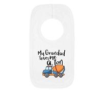 My Grandad Loves Me a Ton 1 Baby Bib New Baby Born Boy From Grandad Gift
