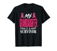 My Granddaughter is A Survivor Breast Cancer Awareness Value Graphic T-Shirt