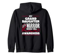 My Granddaughter Is A Warrior Sickle Cell Awareness Zip Hoodie