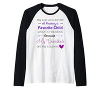 My Grandkids are My Favorite Funny Grandma Raglan Baseball Tee