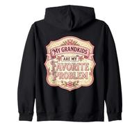 My Grandkids Are My Favorite Problem Grandma Grandmother Fun Zip Hoodie