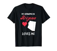 My Grandma in Arizona Loves Me Funny Cute Grandkid Graphic T-Shirt
