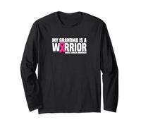 My Grandma is a Warrior Pink Ribbon Breast Cancer Awareness Long Sleeve T-Shirt