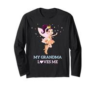My Grandma Loves Me Cute Flying Fairy Hearts Long Sleeve T-Shirt