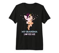 My Grandma Loves Me Cute Flying Fairy Hearts Premium T-Shirt