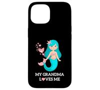 My Grandma Loves Me Cute Mermaid Sea Hearts Case for iPhone 15
