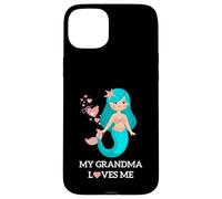 My Grandma Loves Me Cute Mermaid Sea Hearts Case for iPhone 15 Plus