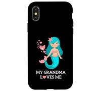 My Grandma Loves Me Cute Mermaid Sea Hearts Case for iPhone X/XS