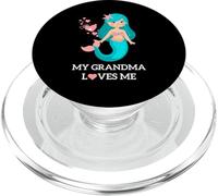 My Grandma Loves Me Cute Mermaid Sea Hearts PopSockets PopGrip for MagSafe