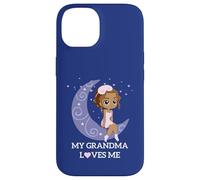 My Grandma Loves Me Cute Moon Sleepy Girl Graphic Case for iPhone 14
