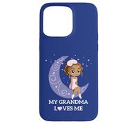 My Grandma Loves Me Cute Moon Sleepy Girl Graphic Case for iPhone 15 Pro Max