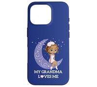 My Grandma Loves Me Cute Moon Sleepy Girl Graphic Case for iPhone 16 Pro