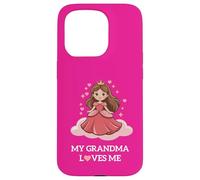My Grandma Loves Me Cute Princess Cloud Hearts Graphic Case for iPhone 15 Pro