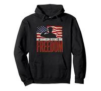 My Grandson Defends Our Freedom Military Veteran Pullover Hoodie