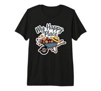 My Graphic Gardening Wheelbarrow Straw Hat Nature Premium T-Shirt