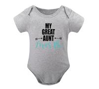 My Great Aunt Loves Me - Baby Bodysuits One-Piece Shirt Gray-style 3months
