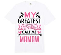 My Greatest Blessings Call Me Mamaw Grandma Comfort Colors Adult Heavyweight T-Shirt