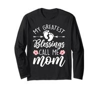 My Greatest Blessings Call Me Mom Life Mother's Day Parent Long Sleeve T-Shirt