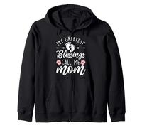 My Greatest Blessings Call Me Mom Life Mother's Day Parent Zip Hoodie