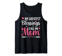 My Greatest Blessings Call Me Mom Mothers Day Mama Cute Mom Tank Top