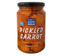My Greek Pickles - Pickled Spicy Carrots 2 x 340g (Total 680g) | Tangy & Fiery Greek Snack | Natural, Vegan, Gluten-Free