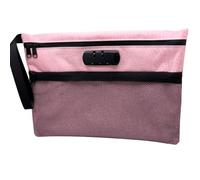 My Green Thumbs Large Pink Smell Proof Pouch with Combination Lock - Travel Essentials Organizer, File Container, Lockable Bag for Private Stash, Gift for Storage and Organization
