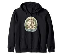 My Grief Is Green Environmentalist Climate Anxiety Zip Hoodie