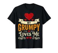 My Grumpy Loves Me for Wife of Sarcastic Husband Value Graphic T-Shirt, Men, Black, S