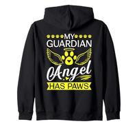 My Guardian Angel has Paws Rainbow Bridge Cat Lover Zip Hoodie