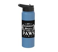 My Guardian Angel Has Paws Stainless Steel Insulated Water Bottle