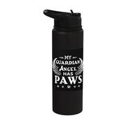 My Guardian Angel Has Paws Stainless Steel Insulated Water Bottle