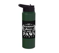 My Guardian Angel Has Paws Stainless Steel Insulated Water Bottle
