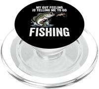 My Gut Feeling Is Telling Me To Go Fishing Funny Fisherman PopSockets PopGrip for MagSafe