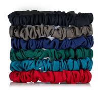 My Hair Doctor 6 Pack 100% Silk Scrunchies DARK