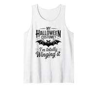 My Halloween Costume Totally Winging It Funny Bat Pun Tank Top