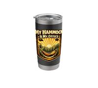 My Hammock is My Office Camping Sunset Scene Stainless Steel Insulated Tumbler