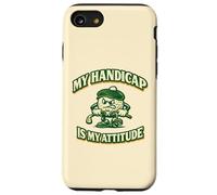 "My Handicap Is My Attitude" Fun Golf ball Mascot Golfers Case for iPhone SE (2020) / 7/8