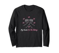 My Hands Do The Talking Non Verbal Awareness Sign Long Sleeve T-Shirt