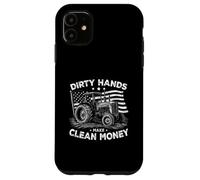 My Hands May Be Dirty My Money Is Clean Farmer Men Tractor Case for iPhone 11