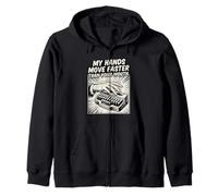 My Hands Move Faster Than Your Mouth Stenographer Zip Hoodie