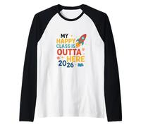 My Happy Class of 2026 is Blasting Off Into a Bright Future Raglan Baseball Tee